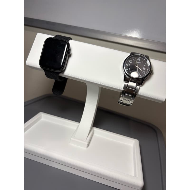 Suporte Expositor De Mesa Para Relógio E Smartwatch Com Bandeja Organizadora