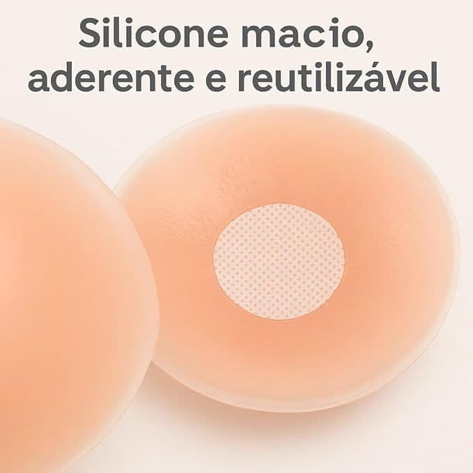 Protetor Tapa Mamilos Silicone Adesivo Reutilizável 1 Par