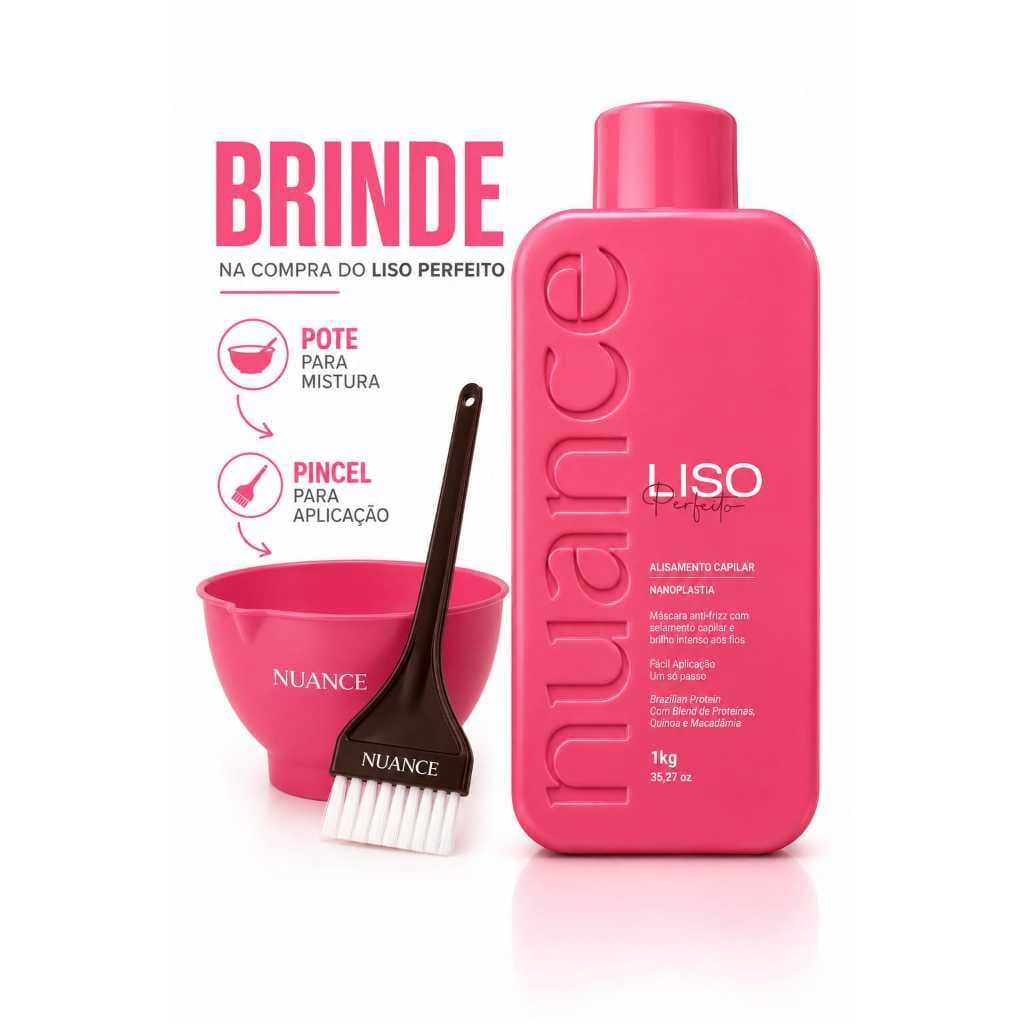 Liso Perfeito Nuance Alisamento Capilar Sem Formol Profissional Original 1LT