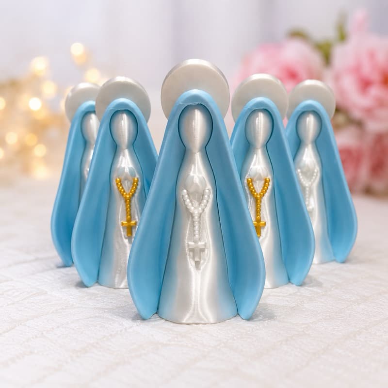 Nossa Senhora Aparecida Decorativa Impressa em 3D | PLA Premium | Acabamento Perolado | 18cm