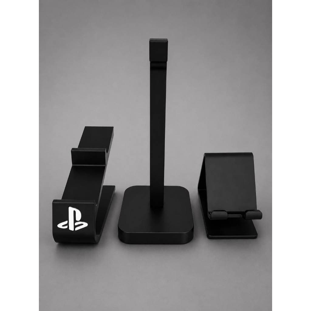Kit Gamer 3 em 1 Suporte para Controle Headset Celular PS5 PS4  Organizador Setup
