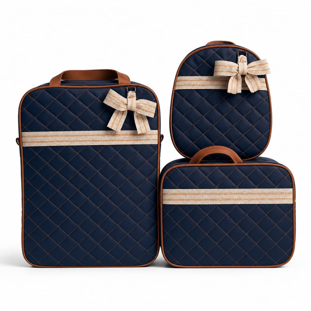 Kit Mala invertida 3 peças (1 Mala + 1 Bolsa + 1 Mochila)