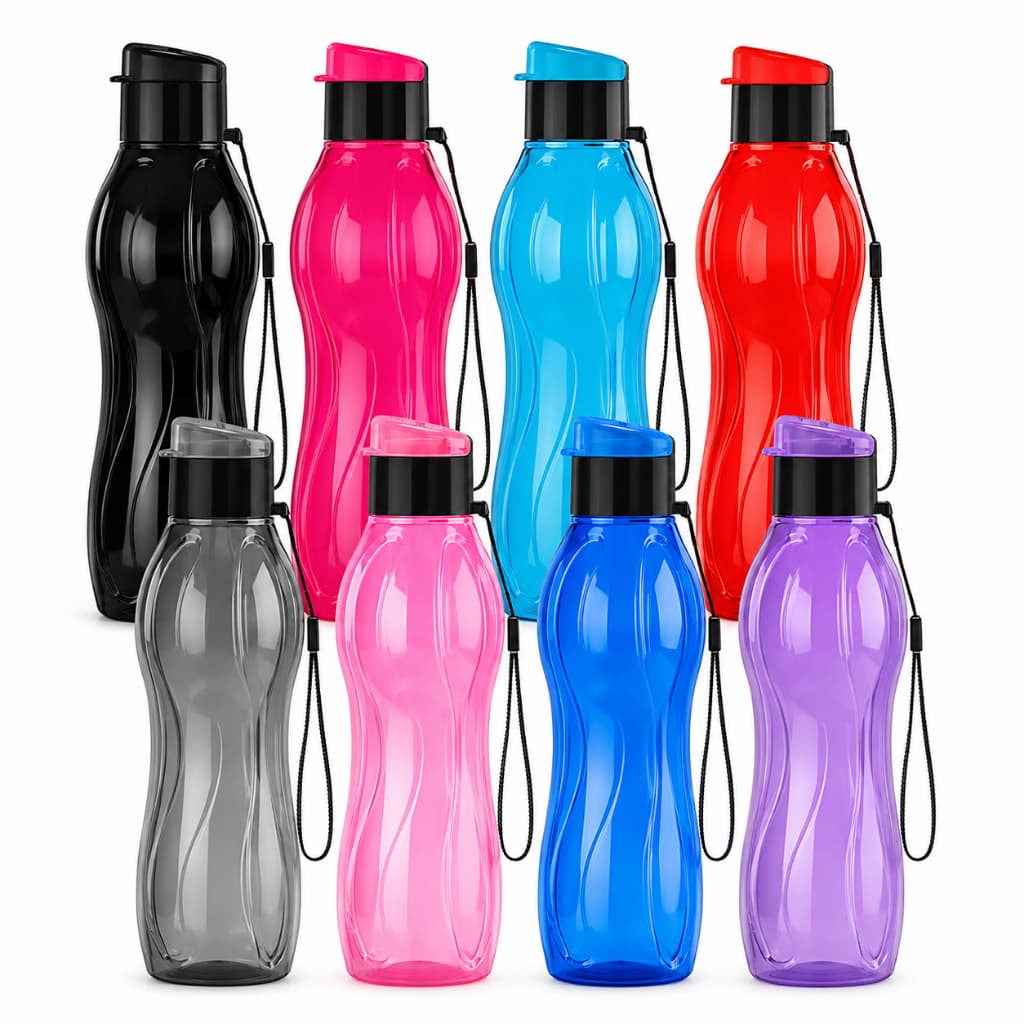 Garrafa Garrafinha Squeeze  Treino Fitness Dieta Neon  Escola Atacado Trabalho  600 Ml