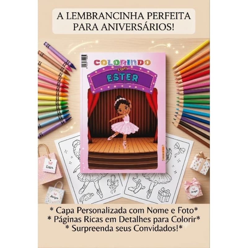 10 Livro de Colorir Lembrancinha para aniversário 10x14