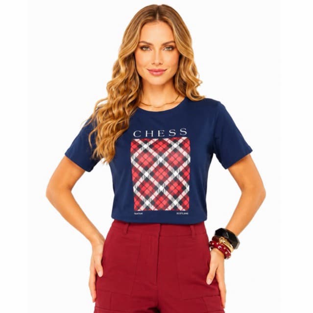 Blusa Feminina Viscolycra Estampada Tamanho Único Camiseta Fashion para o Dia a Dia