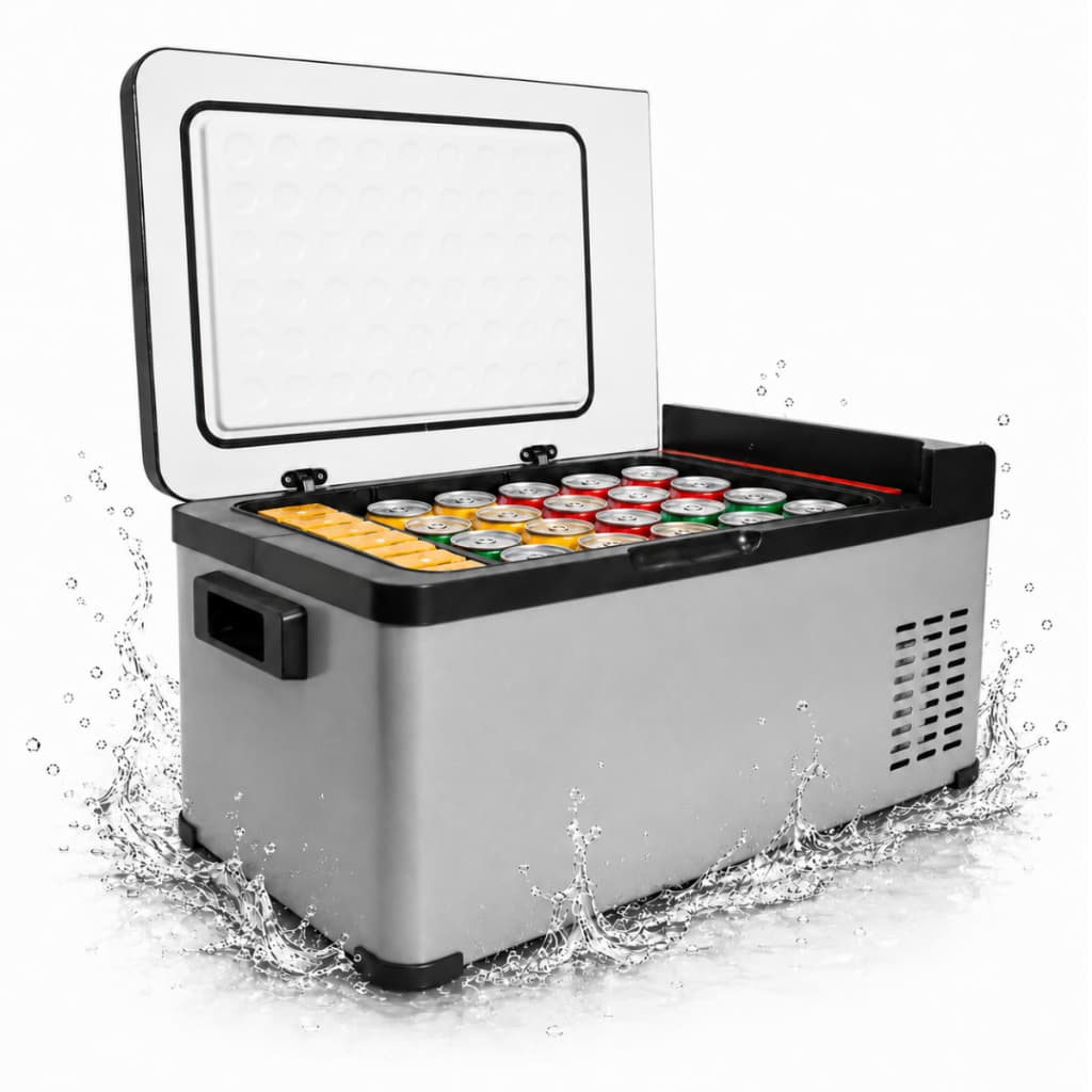 Geladeira Portátil Stonni 18L Compressor 12V 24V 110V 220V Camping Carro Motorhome