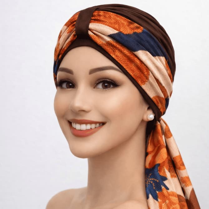 Turbante + Faixa para tratamento de Quimioterapia e Alopecia