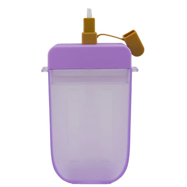 Garrafa de Agua em Formato de Sorvete Picole infantil e adulto com Canudo Adesivos  300ML Alça não inclusa
