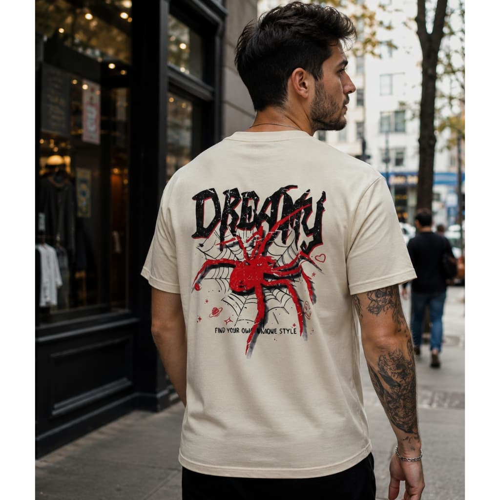 Camiseta Masculina Aranha Camisa Estampada 100% Algodão