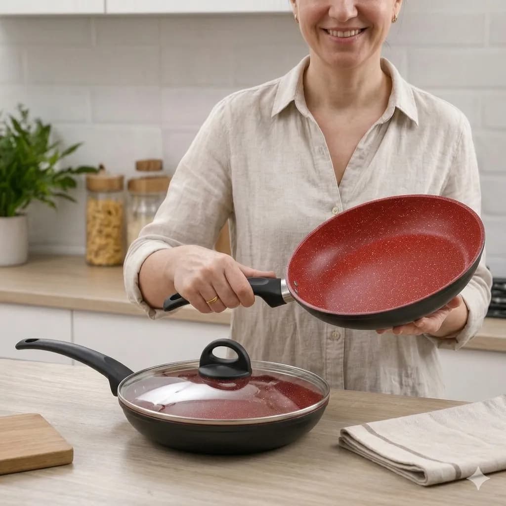 Frigideira com Tampa ceramica Antiaderente 28cm