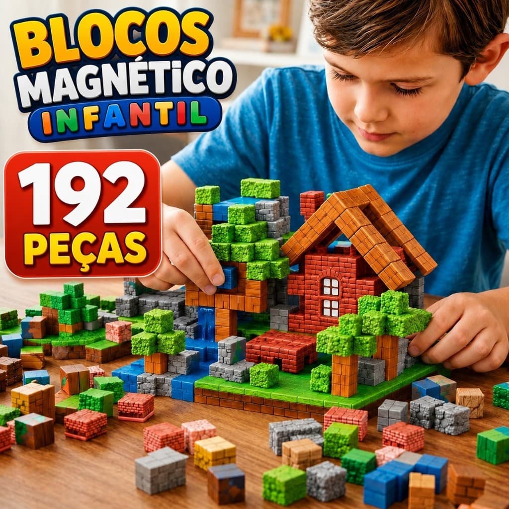 Blocos Magneticos De Montar Construção 96/148/192/296/384 Menino Menina Bloco Construção