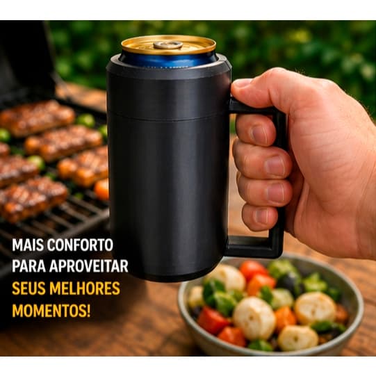 Porta Lata 350ml Térmico Com Alça Caneca Cerveja Refrigerantes