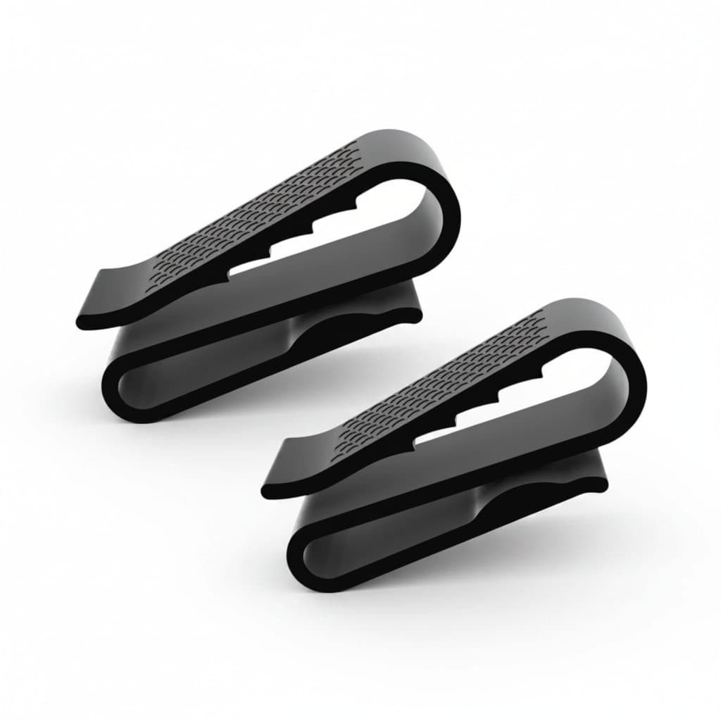 2x Porta Óculos Veicular Suporte Carro Quebra Sol