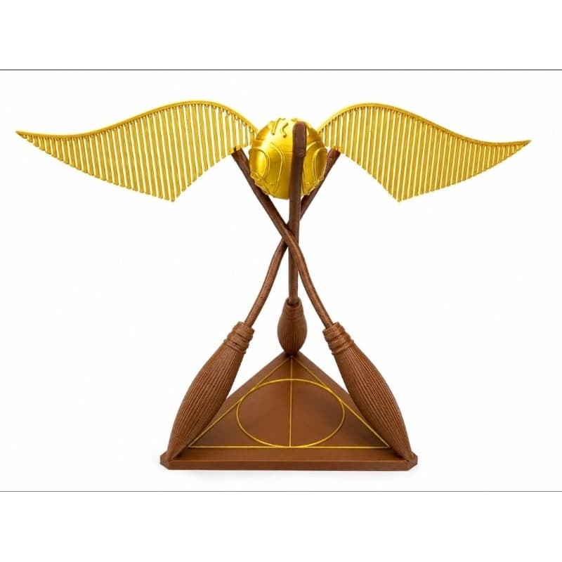 Pomo de Ouro e Suporte Relíquias e Nimbus 2000 Colecionáveis Decorativo Harry Potter.