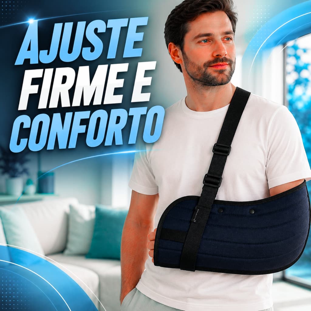 Tipoia Ortopédica Velpeau Bilateral Fratura Pós-Cirurgia Ombro Cotovelo Imobilizadora Ajustável