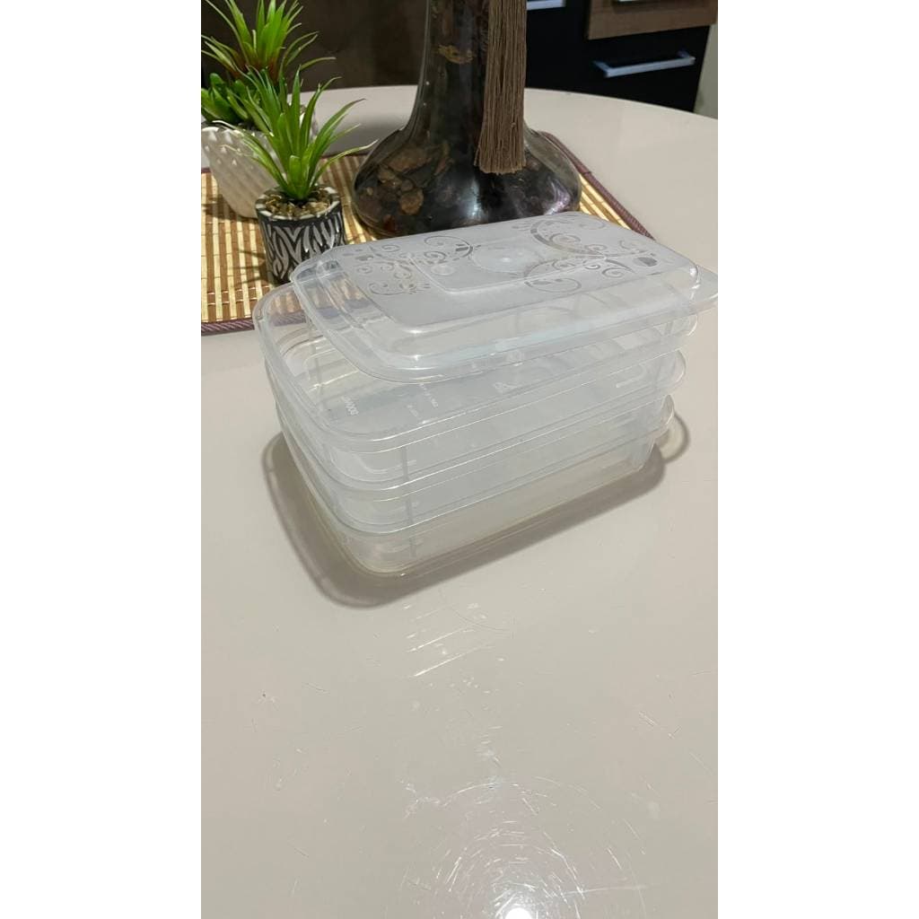 Kit 3 Porta Frios Retangulares com Tampa | Organizador para Geladeira