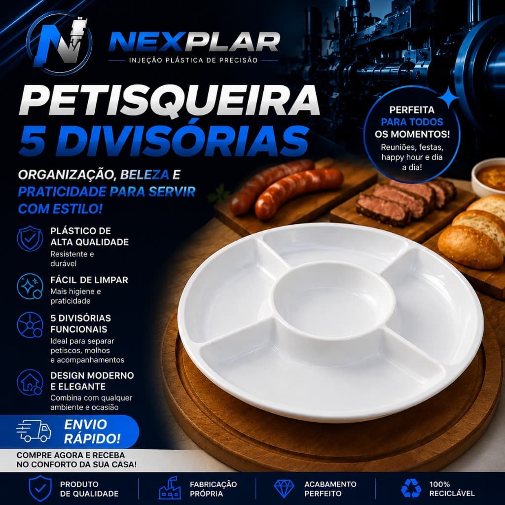 kit de 1 a 10 petisqueira 25 cm de plástico branca fondue queijos petiscos amendoim salgadinhos bar jantares molhos aniv