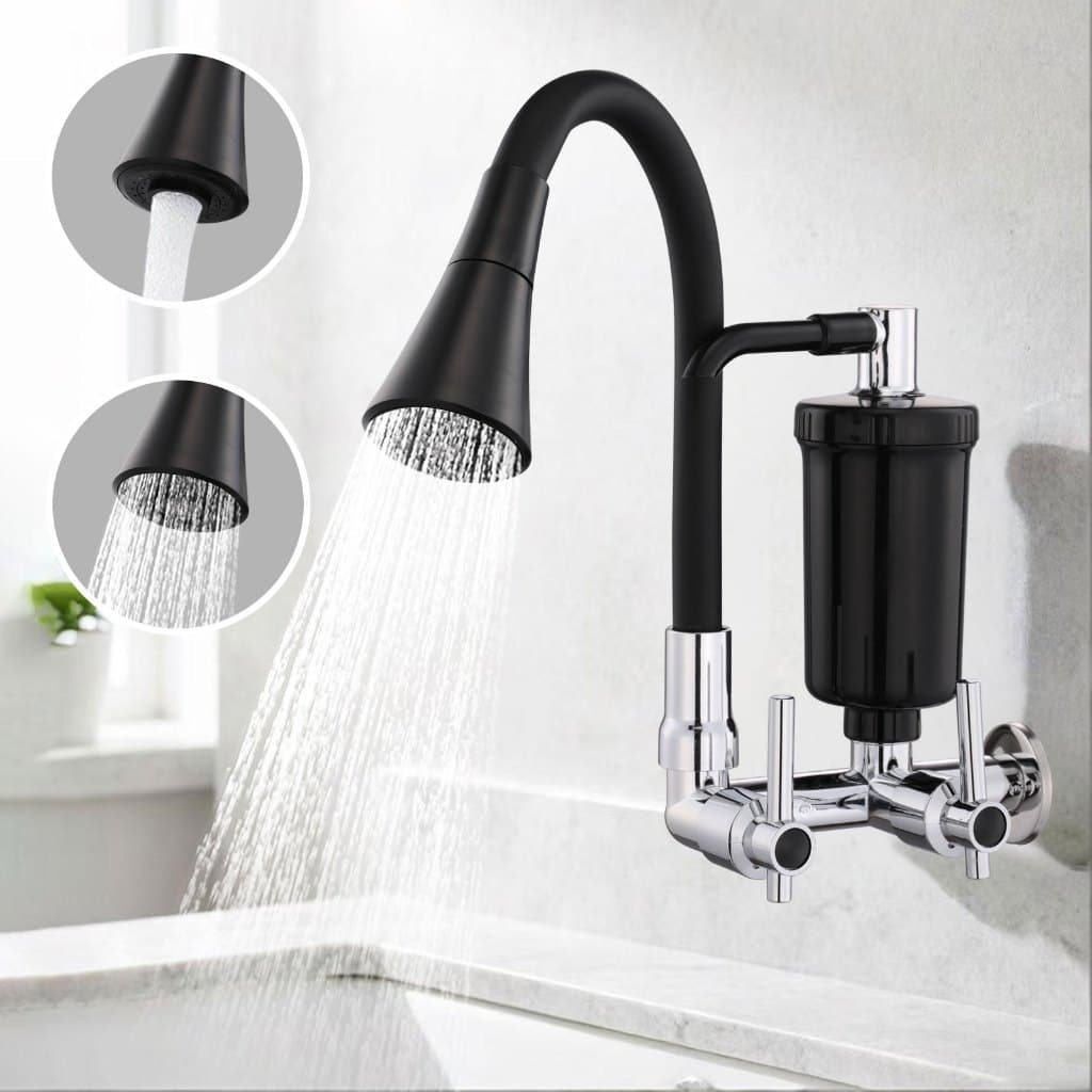 Torneira de Parede Cozinha Bico Flexível Água Fria 1/2" com Filtro Purificador Lavável Casa