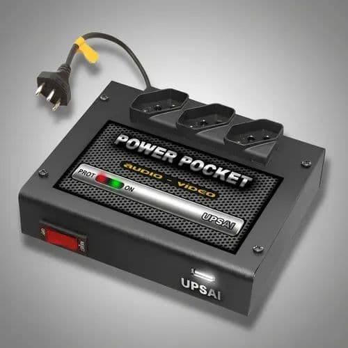 Condicionador de Energia ACF Power Pocket 127V Microprocessado 1100VA USB 3 Tomadas
