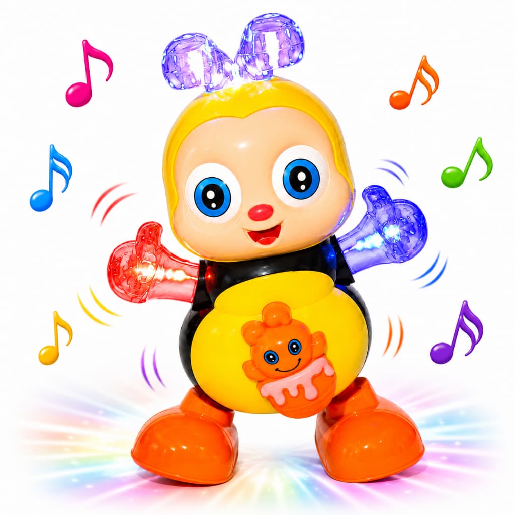 Abelha Dançante Musical Eletrônica Com Luzes E Movimento Brinquedo Infantil