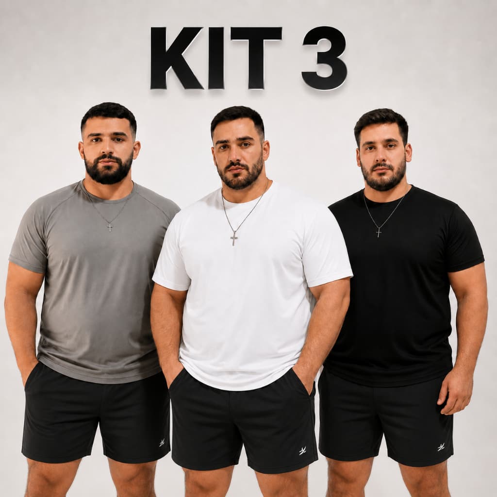 Camiseta Plus Size Dry Fit Masculino Casual Academia Corrida Treino Moda