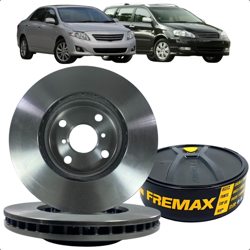 Par Disco Freio Dianteiro Ventilado Toyota Corolla Fielder