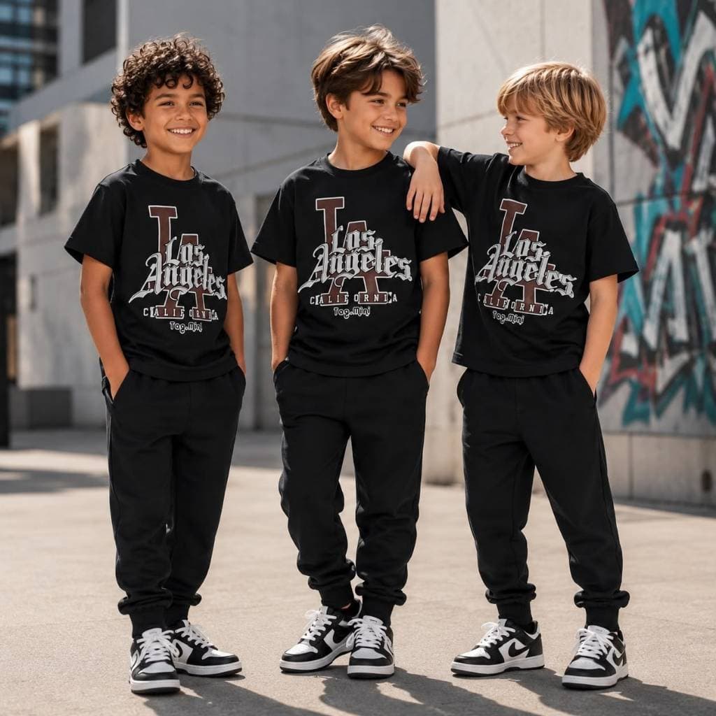 Conjunto Infantil Masculino Menino Calça e Camisa Qualidade Premium