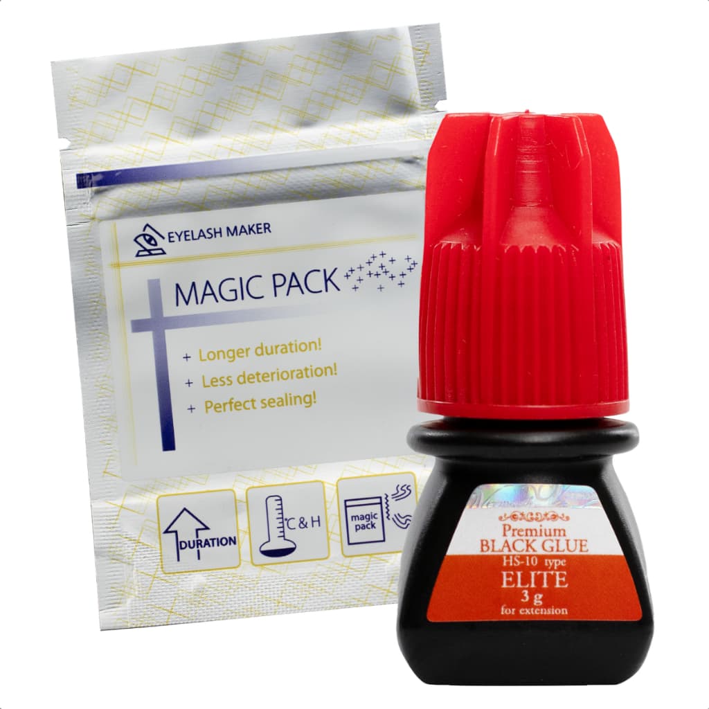 Cola para Extensão de Cílios Elite HS10 3ml Adesivo Preto para Lash Designer Pro