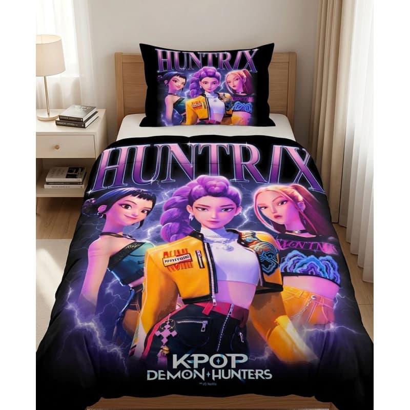 ENVIO IMEDIATO Edredom Guerreiras do Kpop Solteiro Kit com 3 peças