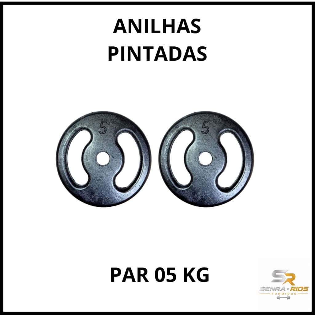 Par Anilha Pintada 05 KG - Preta