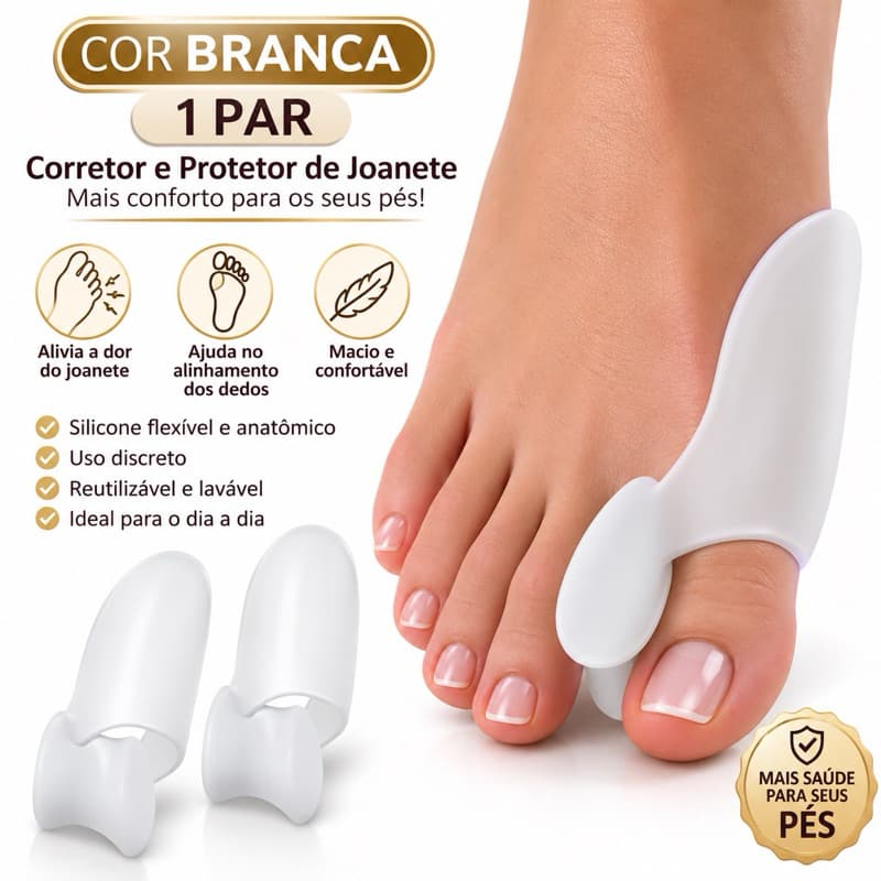 Protetor de Joanete de Silicone com Alívio Imediato da Dor