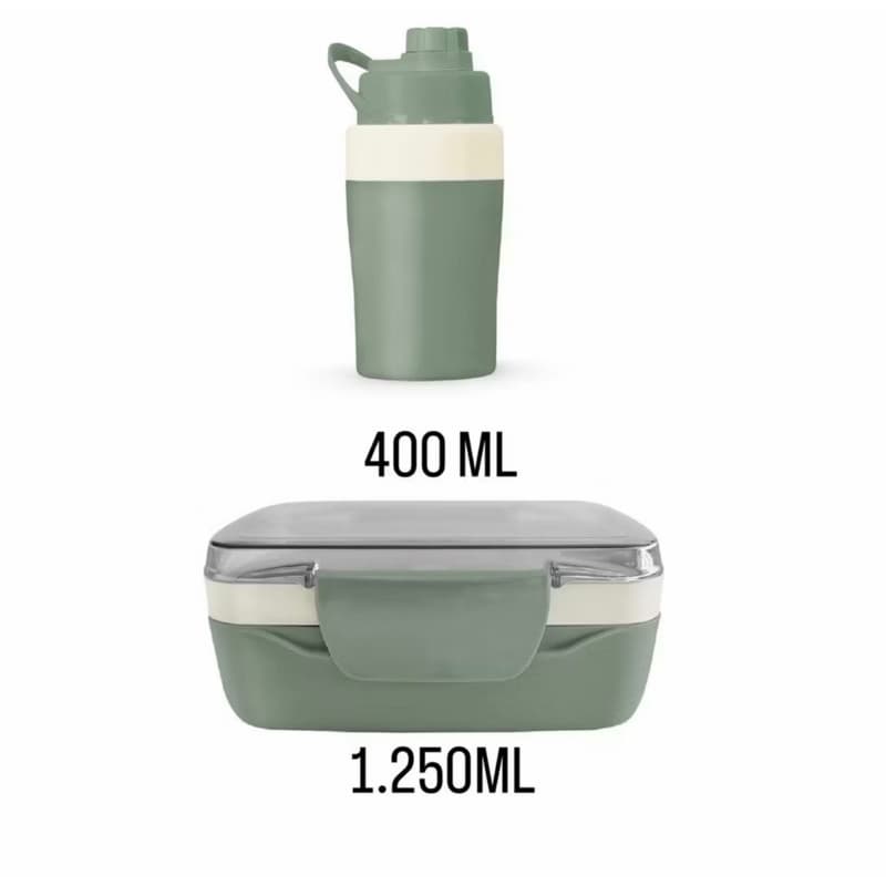 Kit Marmita Hermética 1250 ml + Garrafa 400 ml Vaeso – Praticidade para o seu dia a dia
