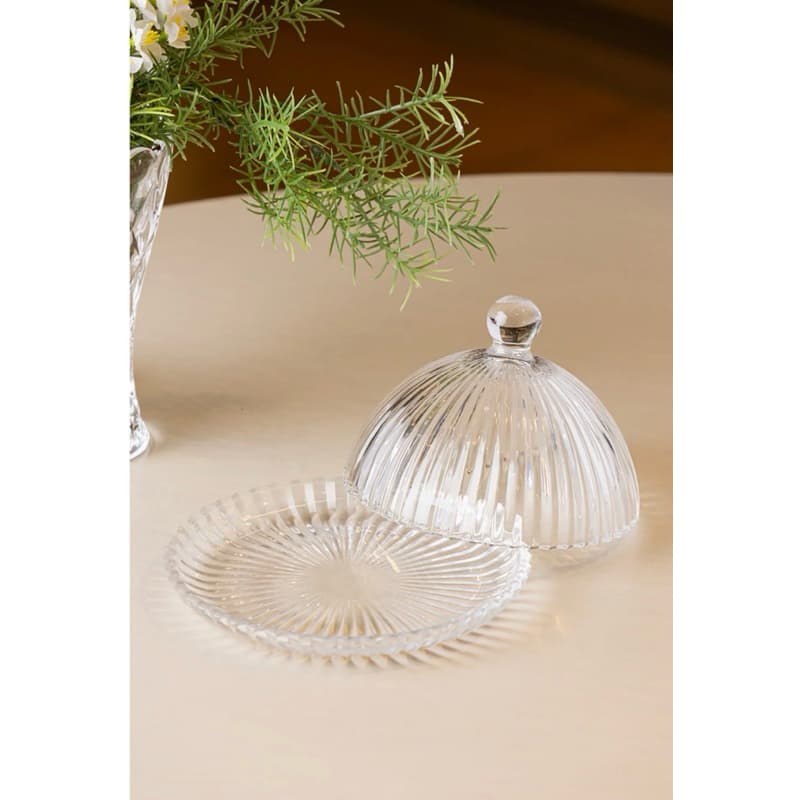 Queijeira Lyor de Cristal com Tampa - Design Luxuoso e Versátil