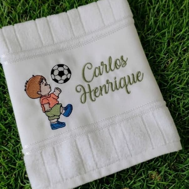 Toalha de boca infantil bordada personalizada