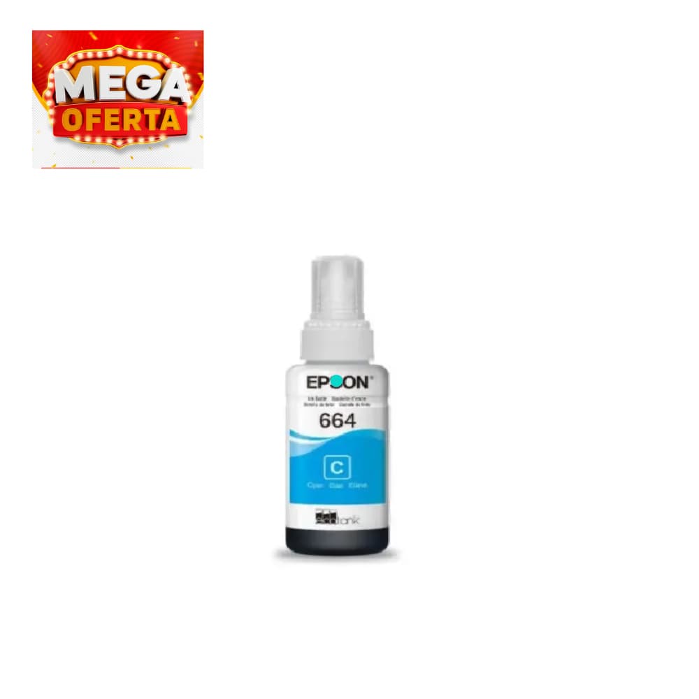 Refil Tinta Epson t664 cyan no bombom