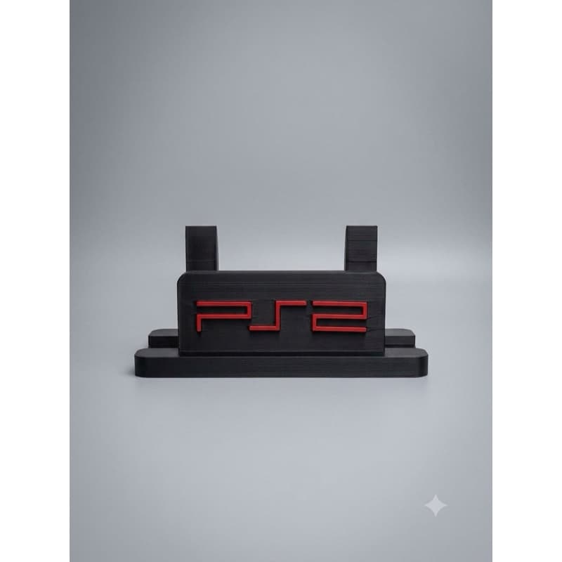 Suporte Base Vertical Premium para PlayStation 2 (PS2) Slim - Logo Personalizada