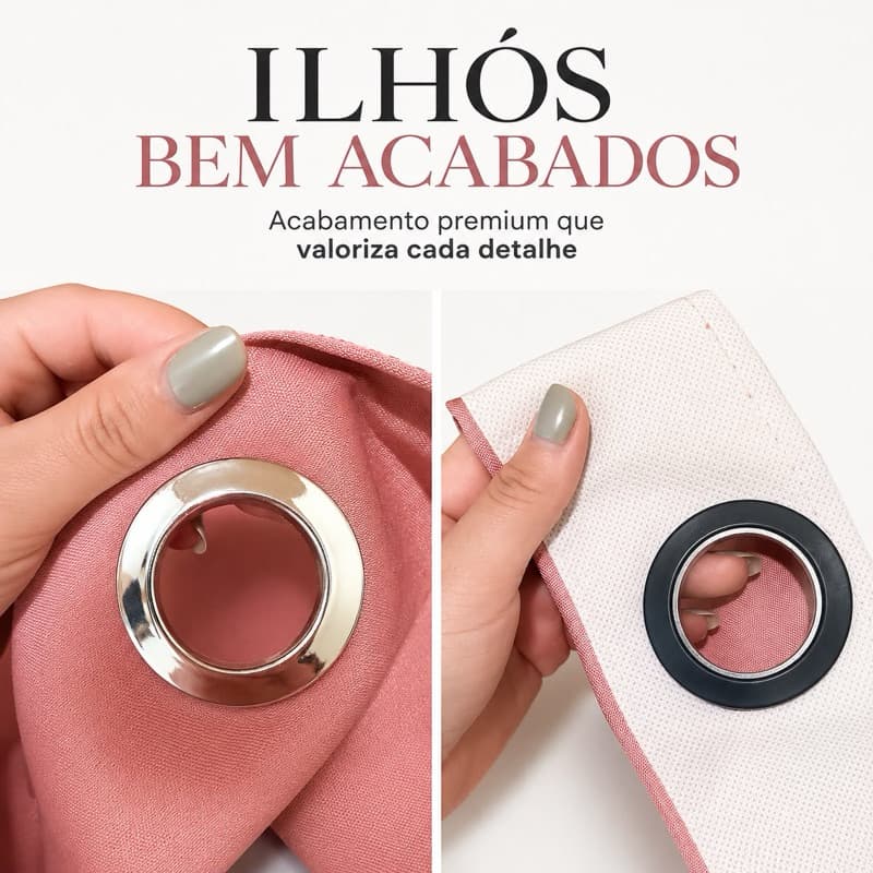 Cortina Oxford Rosê 2,00x1,40 – Elegância, Qualidade e Ótimo Preço