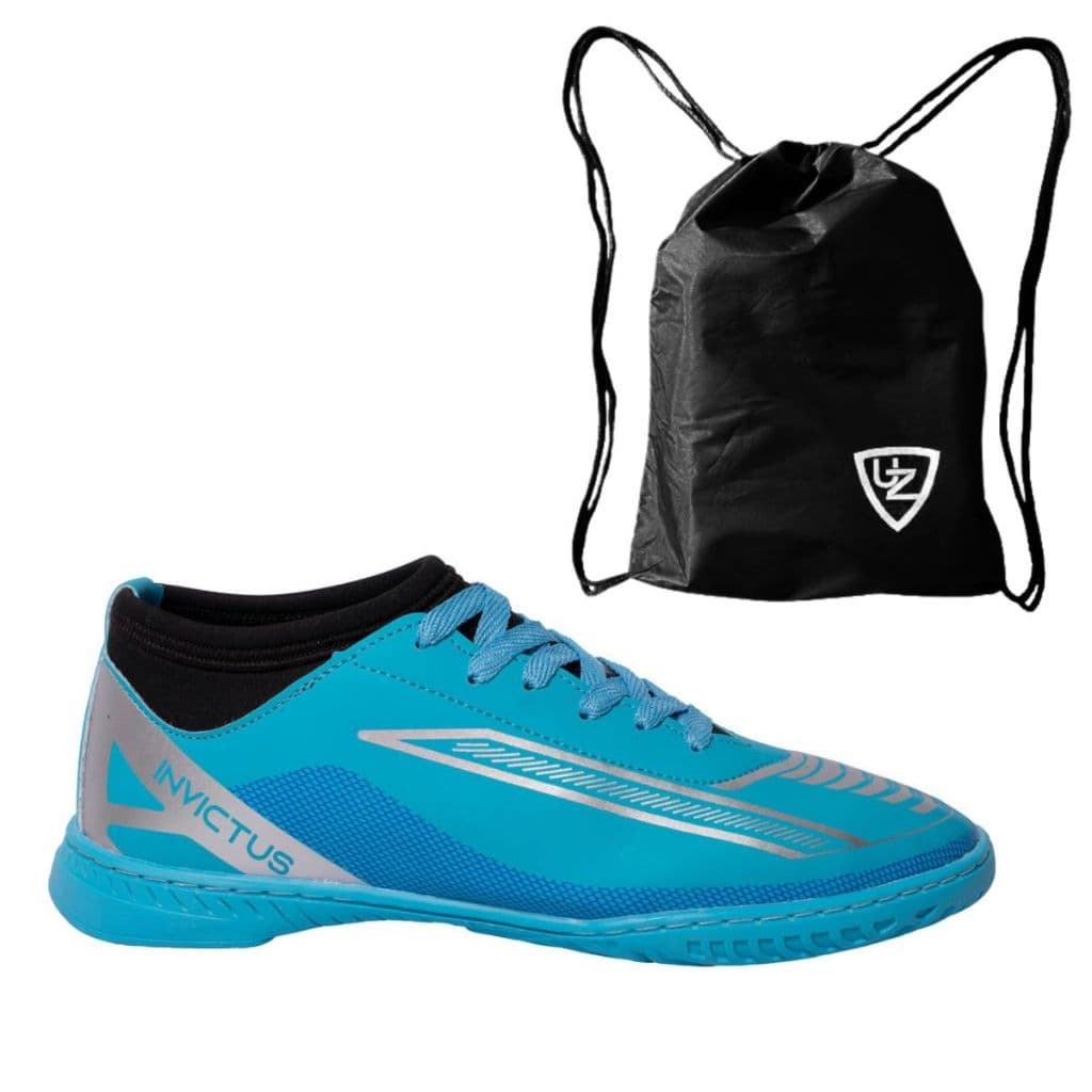 Chuteira Futsal Quadra Invictus Cano Médio Alta Performance Original Uzze + Mochila
