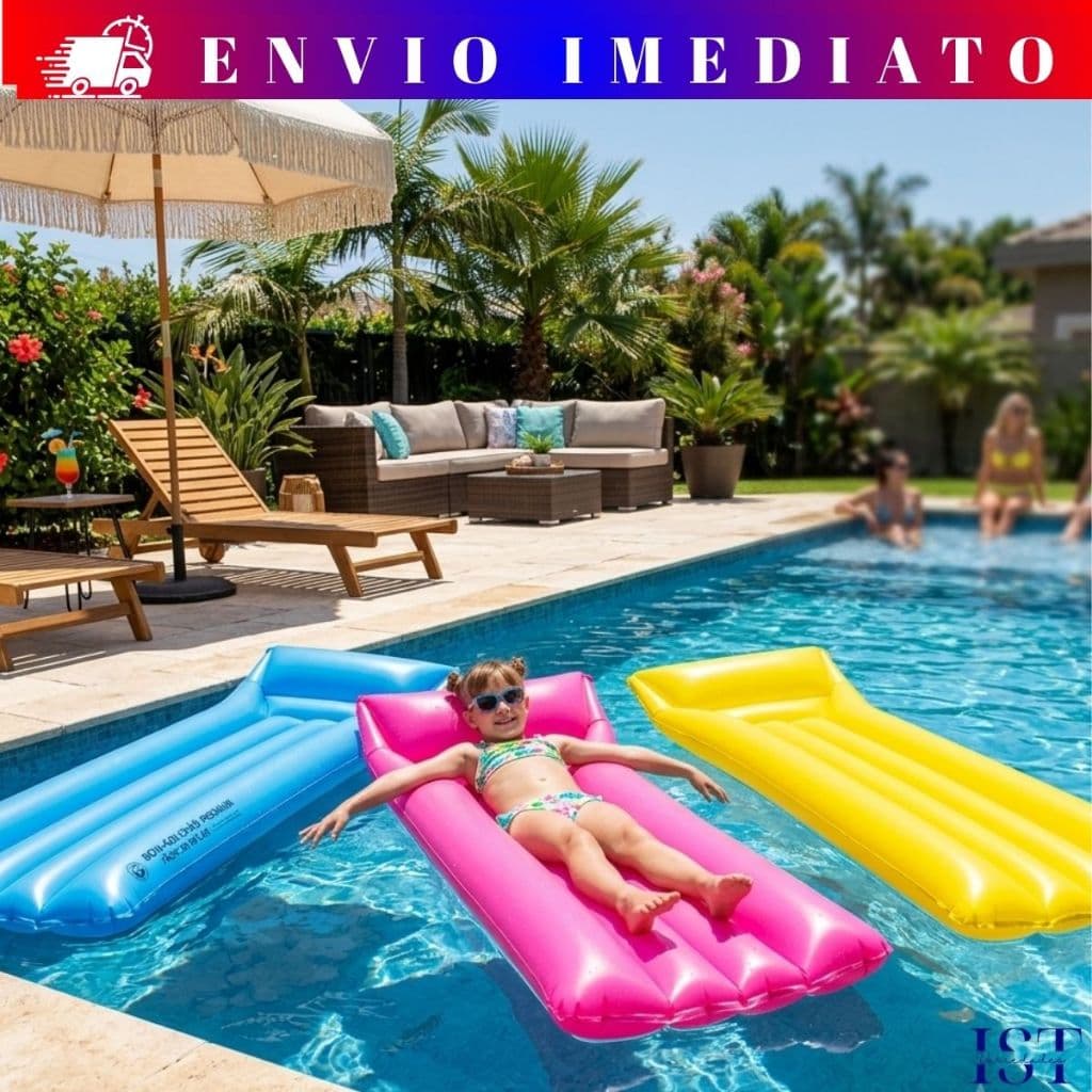 Colchão Inflável Verão Boia de Descanso para Piscina e Praia Ideal para Relaxar no Verão 183mx70cm