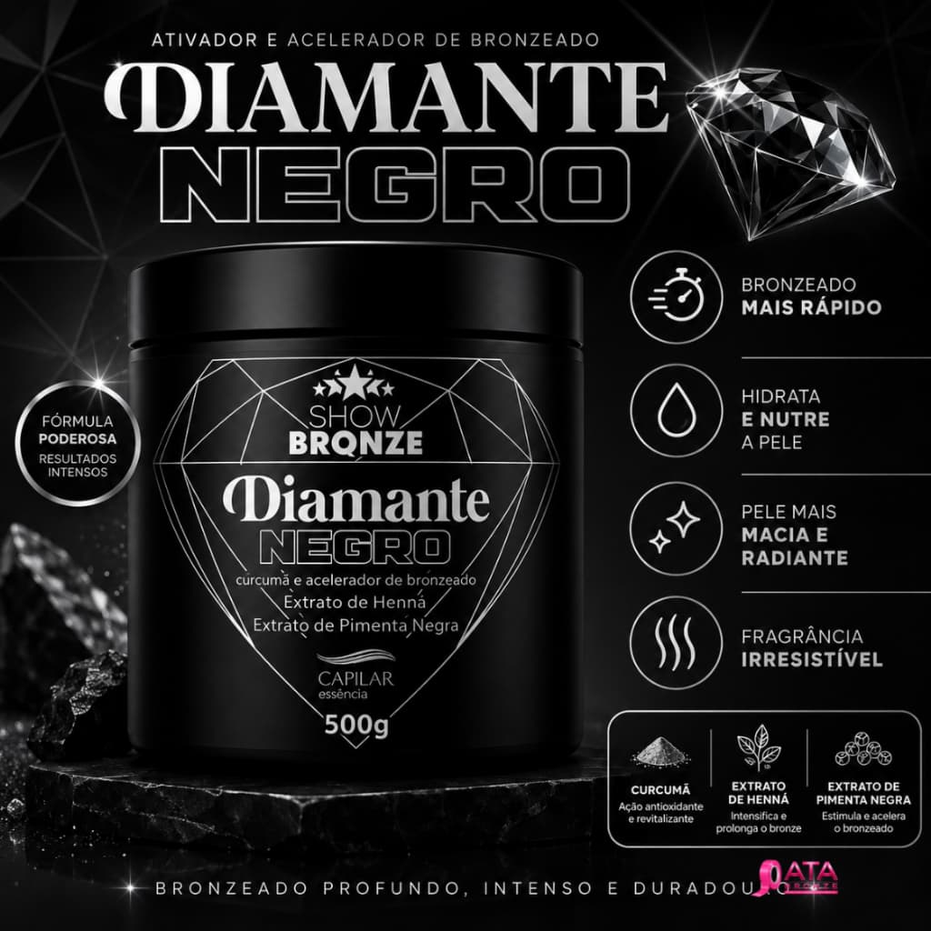 DIAMANTE NEGRO ATIVADOR E ACELERADOR 500g - CAPILAR ESSÊNCIA
