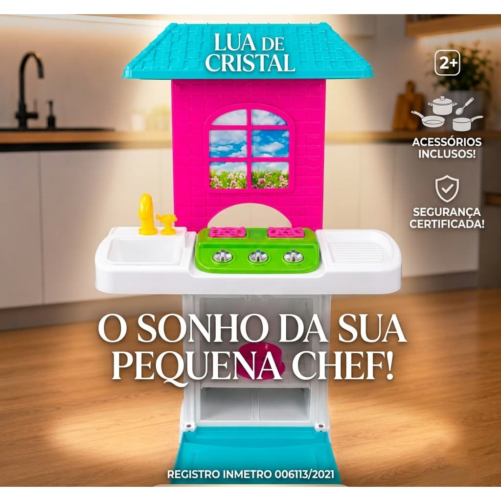 Brinquedo Cozinha Infantil  Com Acessórios Panelinhas E Alimentos Kit Presente Menina forno que abre