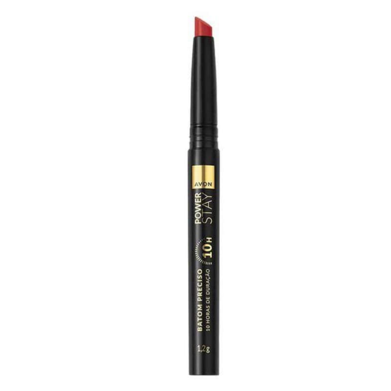 Avon Power Stay Batom Preciso Matte 10h 1,2g-Vermelho Vivo