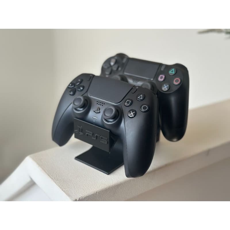 Suporte Para Controle Ps5 E Ps4 Base Organizadora Expositor Mesa Display Universal DualSense DualShock Gamer