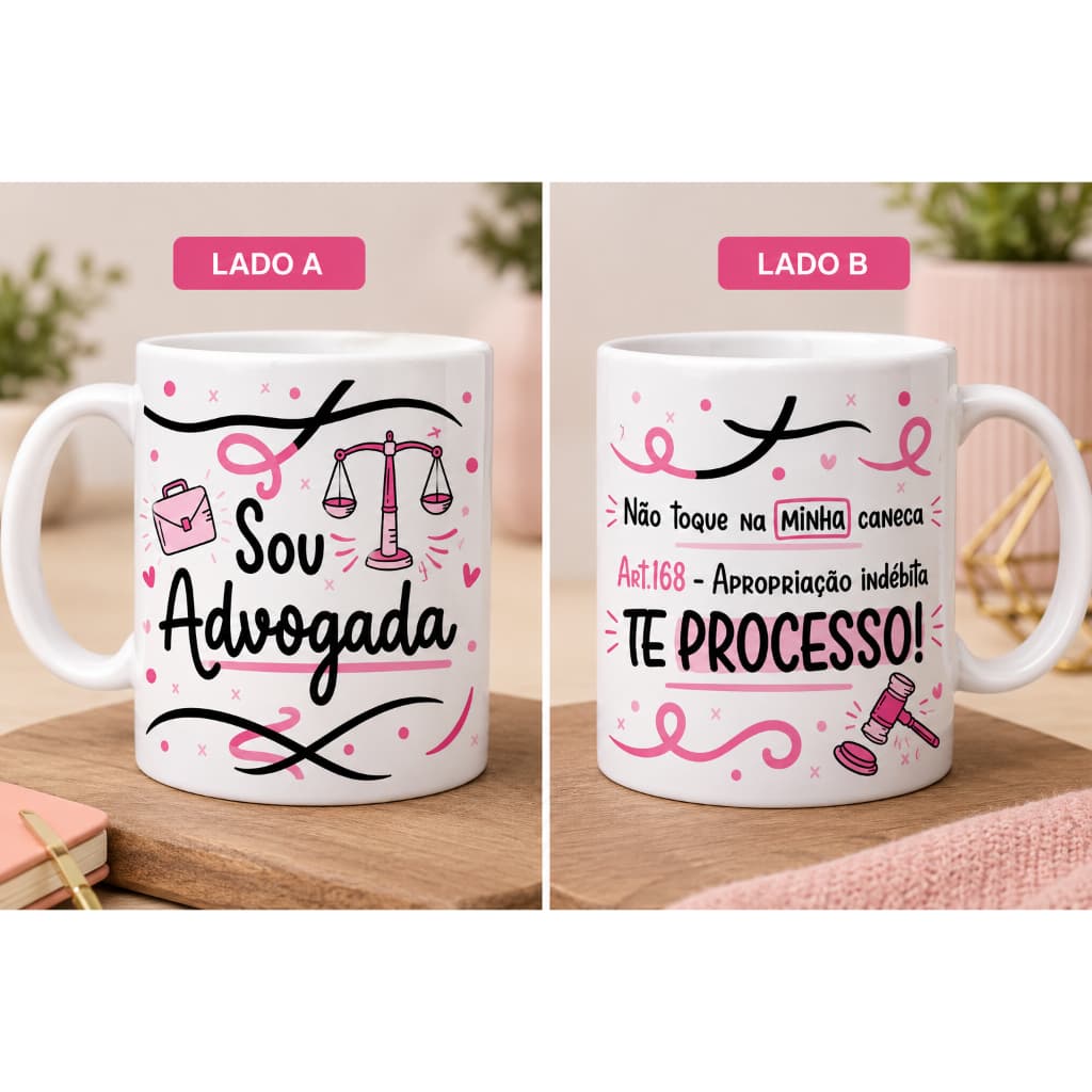 Caneca Advogada Personalizável/ Caneca Advogada/ Caneca Presente Aniversário Formatura