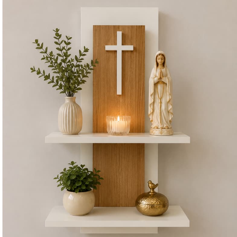 ORATÓRIO  ALTAR MDF CANTINHO DA ORAÇÃO