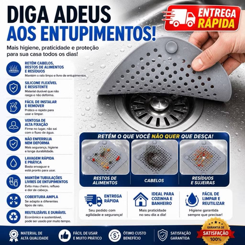KIT 4 Ralos De Pia Da Cozinha Filtro Cabelo Esgoto/Banheiro Banheira Chuveiro Piso De Drenagem Pad/Odor Limpeza Em Casa