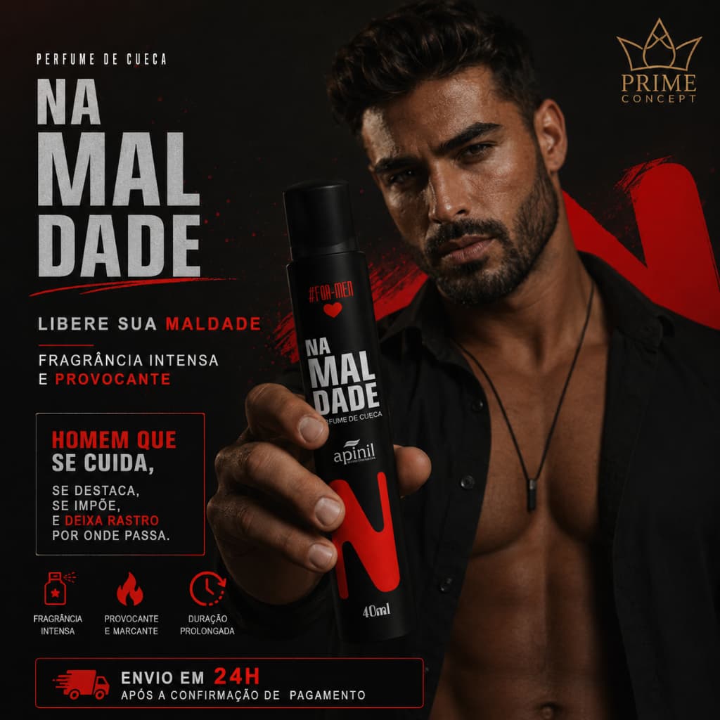 PERFUME de Cueca Sensual For Men Na Maldade- 40 mL - Apinil