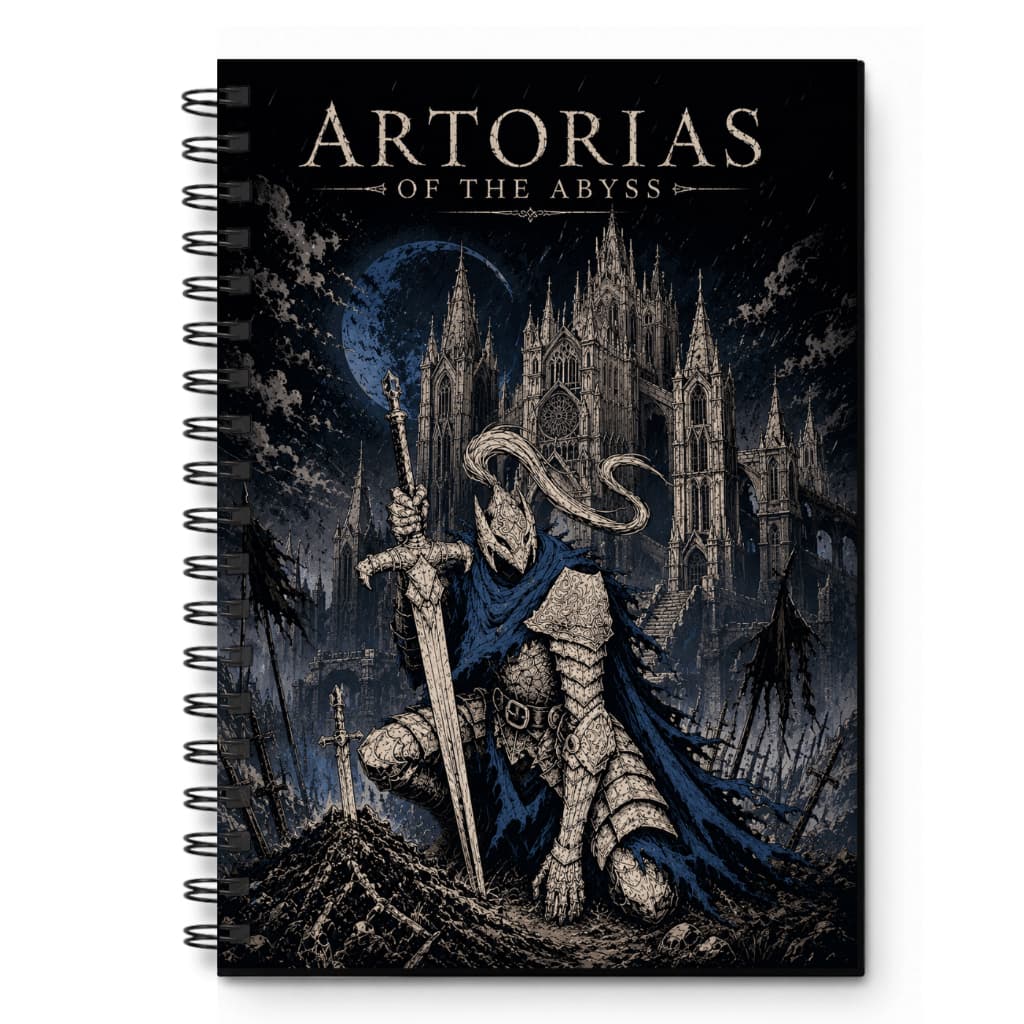 Caderno Dark Souls Artorias Of The Abyss Capa Dura Espiral Wire-O Caderno Geek 80 Folhas Com Adesivos E Bolso Canguru