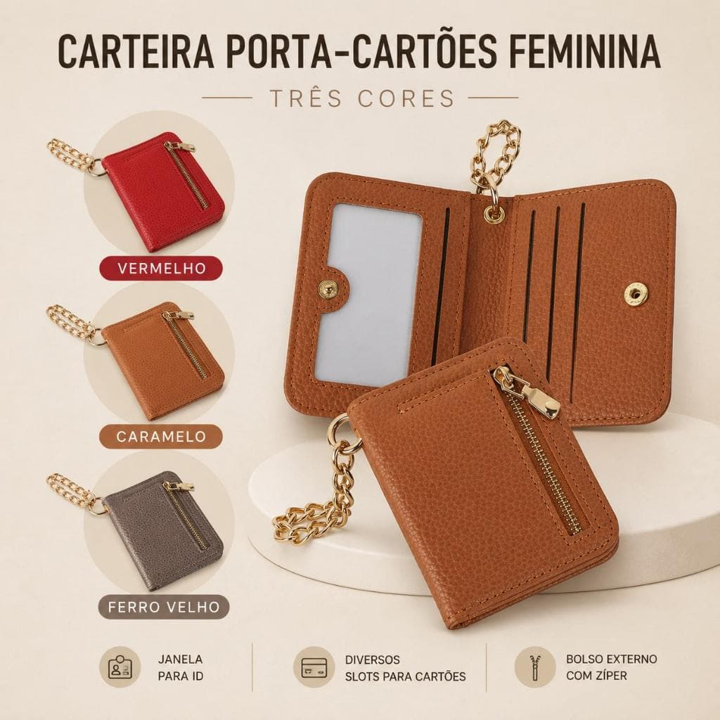 Carteira Porta-Cartões Feminina