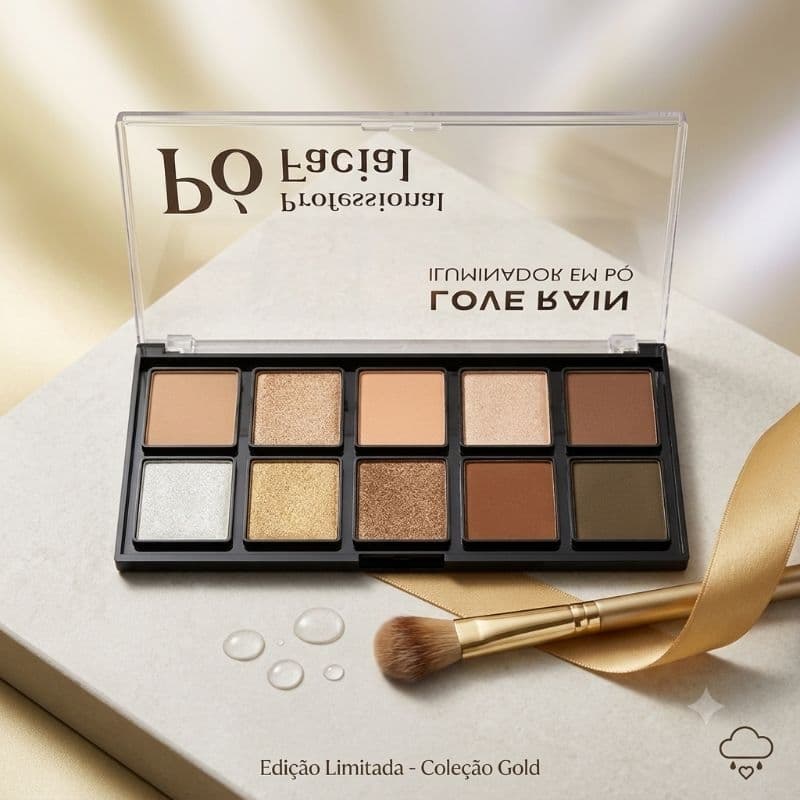 Paleta De Iluminador Lové Rain Professional 10 Tons